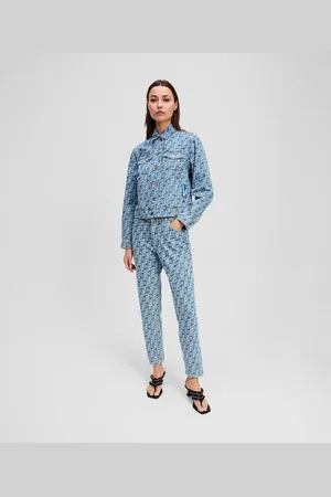 Karl Lagerfeld Vollflächiges Motiv Mom Jeans, Frau, , Größe: L2430