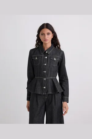 Karl Lagerfeld Jeansjacke Mit Kontrastnähten, Frau, , Größe: XM