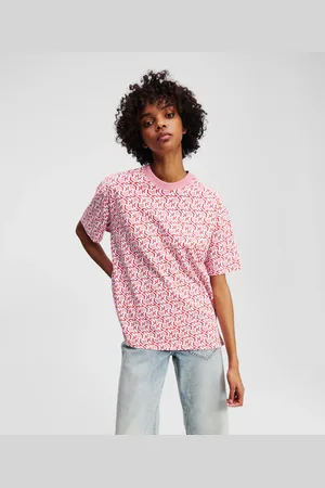 Karl Lagerfeld Vollflächiges Klj Monogramm T-shirt, Frau, , Größe: XXS