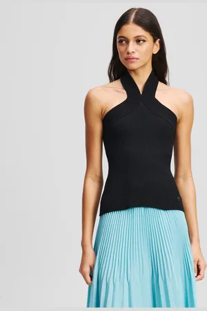 Karl Lagerfeld Neckholder-top Aus Strick, Frau, , Größe: XXS