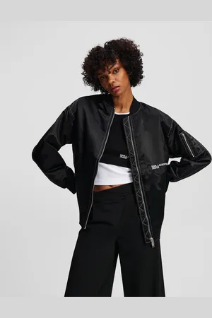 Karl Lagerfeld Übergrosse Bomberjacke Aus Satin, Frau, , Größe: XXS