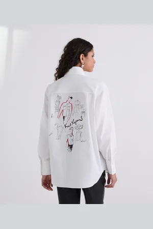 Karl Lagerfeld Karl Series Popeline-hemd, Frau, , Größe: X38