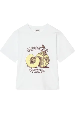 Mads Norgaard T-Shirt - Dry Single Tristi - Snow White m. Print - - 8 Jahre (128) - T-Shirts