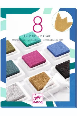 Djeco 8 Stempelkissen - Schick - - One Size - Farbe
