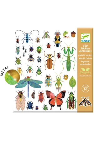 Djeco Stickers - Metallic - 160 st. - Insekten - - One Size - Sticker
