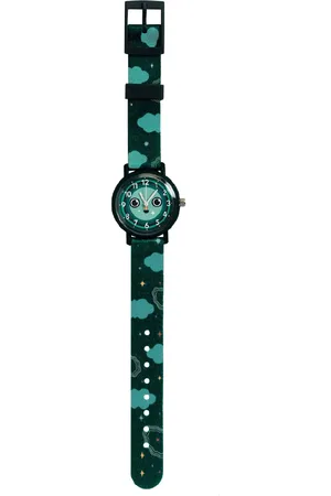 Djeco Armbanduhr - Montre Night - Schwarz/Grün - - One Size - Armbanduhr