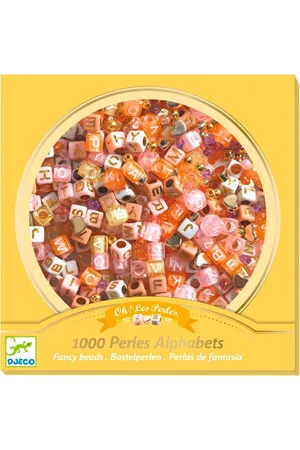 Djeco Perlen - 1000 st. - Alphabet - Gold - - One Size - Perlen