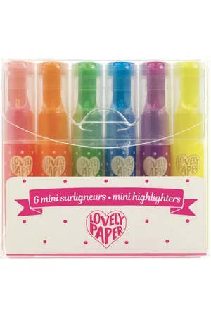 Djeco Tusche - 6 St. - Surligneurs mini fluo - - One Size - Filzstifte