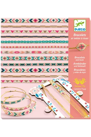 Djeco Armband Set m. Gewebe - Jewels to Create - - One Size - Perlen