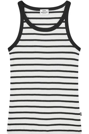 Mads Norgaard Tanktop - Rib - Carinila - Vanilla Ice/Schwarz - - 8 Jahre (128) - Tanktops