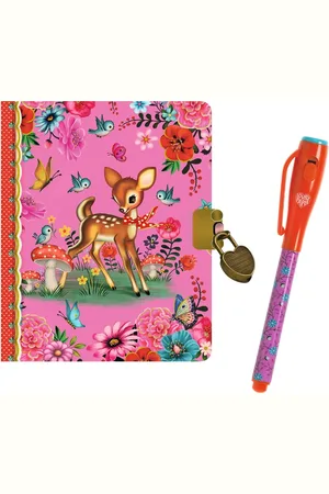 Djeco Tagebuch m. Schloss & Zauberstift - Fiona Hewitt - Bambi/B - - One Size - Tagebücher