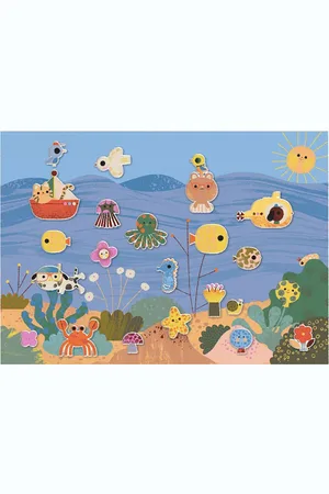 Djeco Stickers - Abnehmbar - Summertime - - One Size - Sticker
