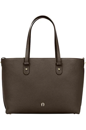 Aigner Diadora Logo Shopper L Coal Brown