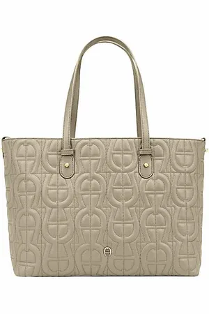 Aigner Diadora Logo Shopper L Alpaca Beige