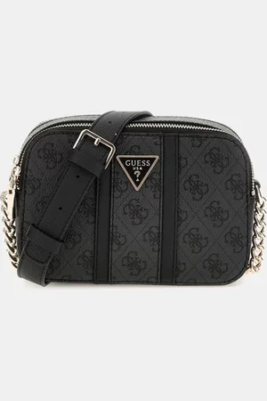 Guess Noreen Reißverschluss-Tasche Coal Logo