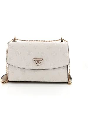 Guess CRESIDIA Überschlagtasche Off White