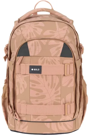 LÄSSIG Bold Origin Schulrucksack Leaves Caramel