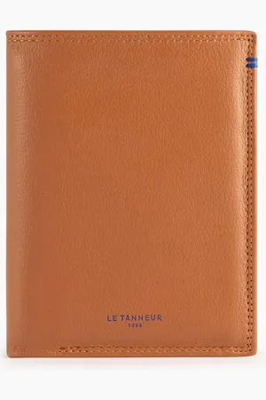 Le Tanneur Mittelgroße Faltgeldbörse Martin mit Reißverschluss Hochformat Glattleder