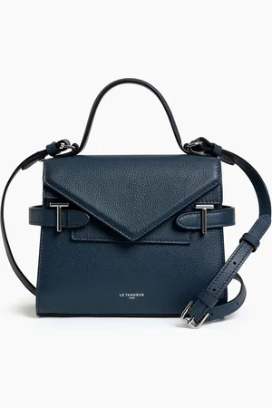 Le Tanneur Kleine Handtasche Emilie aus genarbtem Leder mit Doppelklappe