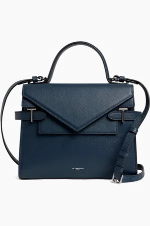 Le Tanneur Mittelgroße Handtasche Emilie aus genarbtem Leder mit Doppelklappe