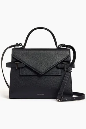 Le Tanneur Mittelgroße Handtasche Emilie aus genarbtem Leder mit Doppelklappe