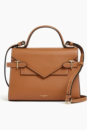 Le Tanneur Mittelgroße Handtasche Emilie aus genarbtem Leder mit Doppelklappe