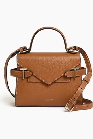 Le Tanneur Kleine Handtasche Emilie aus genarbtem Leder mit Doppelklappe