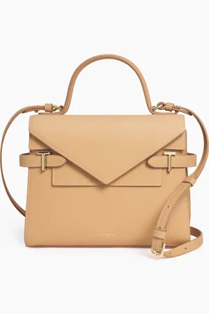 Le Tanneur Mittelgroße Handtasche Emilie aus genarbtem Leder mit Doppelklappe