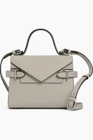 Le Tanneur Kleine Handtasche Emilie aus genarbtem Leder mit Doppelklappe
