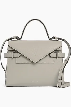Le Tanneur Mittelgroße Handtasche Emilie aus genarbtem Leder mit Doppelklappe