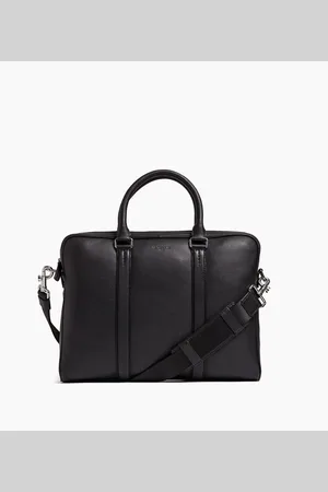 Le Tanneur 17" Charles Aktentasche aus genarbtem Leder kleines Modell