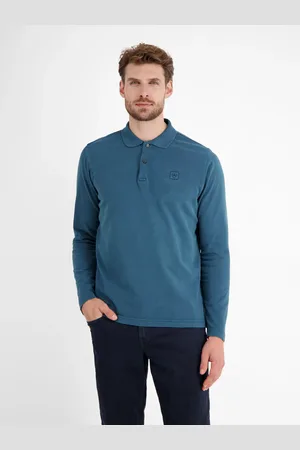 Lerros Langarmpoloshirt mit Knopfleiste
