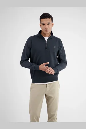 Lerros Herren Sweatshirt mit Troyerkragen