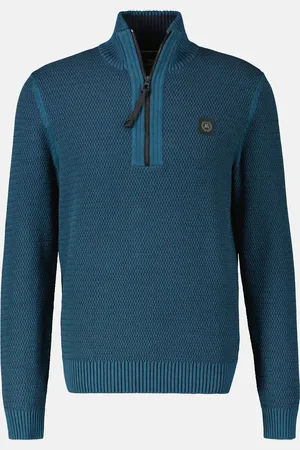Lerros Strickpullover mit Reißverschlusskragen für Herren in Übergrößen