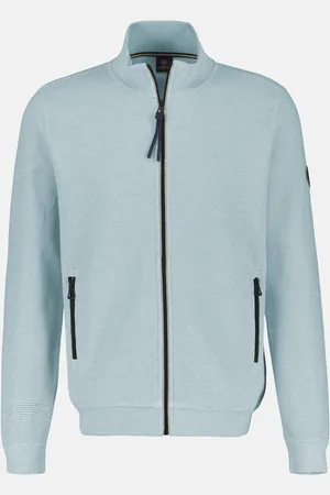 Lerros Unifarbene Herren-Sweatjacke für Herren in Großen Größen