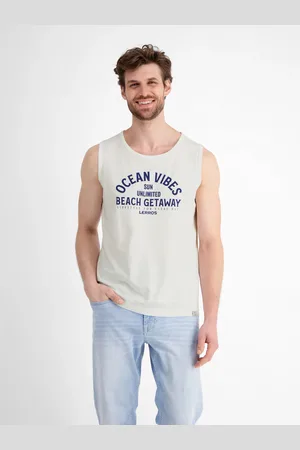 Lerros Herren Tanktop mit Brustprint