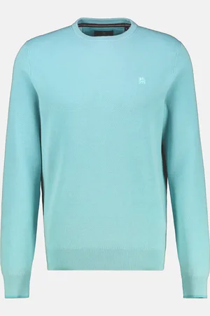 Lerros Strickpullover in Übergröße für Herren mit schmaler Rippstruktur
