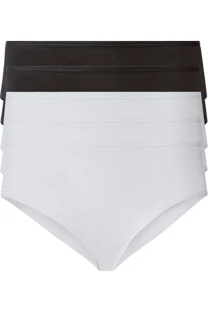 Esmara ® Damen Hipster 5er (XL(48/50), schwarz/weiß)