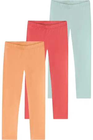 LUPILU ® Kleinkinder Leggings (86/92, aprikose/hellblau/koralle)