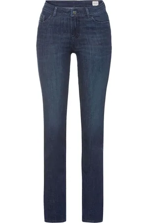 Esmara ® Damen Jeans Slim Fit (kurze Länge, 34, dunkelblau)
