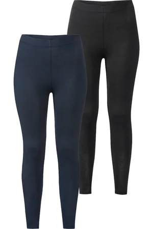 Esmara ® Damen Leggings 2er (XS (32/34), schwarz/marine)