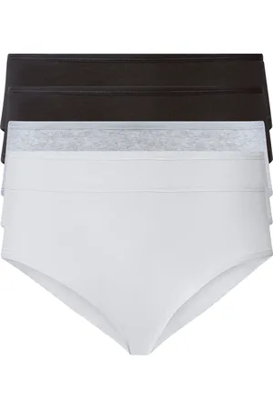 Esmara ® Damen Hipster 5er (XL(48/50), schwarz/grau/weiß)