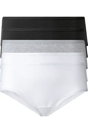 Esmara ® Damen Hipster, 5 Stück (XS(32/34), schwarz/grau/weiß)