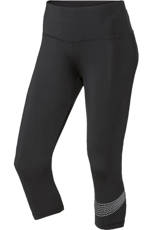 Crivit Damen Funktionscapri Laufen (Schwarz, XS(32/34))