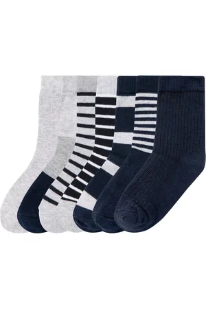 LUPILU ® Kleinkinder Socken (19-22, grau/navy/gelb)