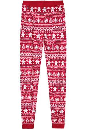 PEPPERTS! ® Kinder Mädchen Strickleggings Weihnachten (red, 146/152)