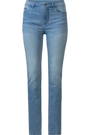 Esmara ® Damen Jeans Slim Fit (reguläre Länge, hellblau, 34)