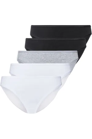Esmara ® 5 Damen Slips (XL (48/50), schwarz/grau/weiß)