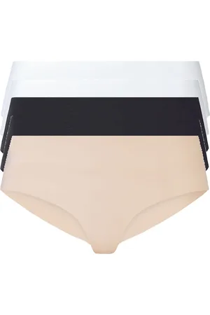 Esmara ® Damen Hipster, 5 Stück (XS (32/34), schwarz/beige/weiß)