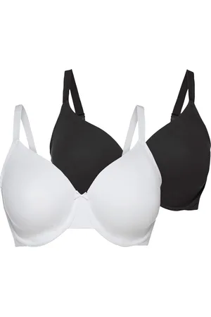 Esmara ® Damen Bügel BH gemouldet 2er (85D, schwarz/weiß)